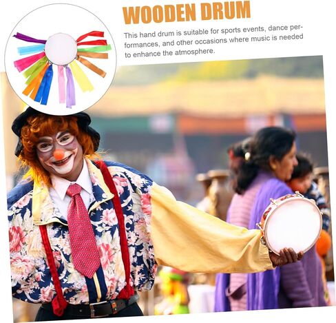 Tambourine for Adults Hand Drum Ribbons Musical Instrument for Ages in Saudi Arabia