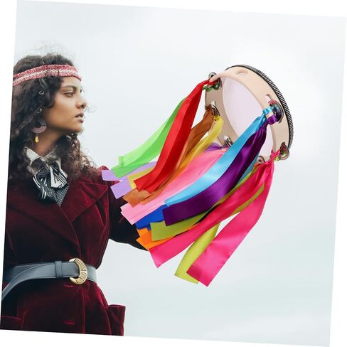 Tambourine for Adults Hand Drum Ribbons Musical Instrument for Ages in Saudi Arabia