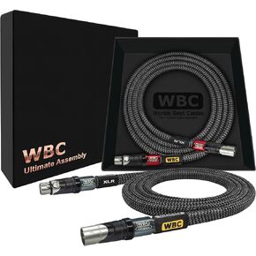 WORLDS BEST CABLES 3 Foot Ultimate – 18 AWG - Ultra-Pure OFC –Ultra-Low-Capacitance (8.5pF/ft)- Premium Audiophile XLR Cable Pair with Silver-Plated Custom Amphenol XLR Plugs & Carbon Tweed Jacket in Saudi Arabia