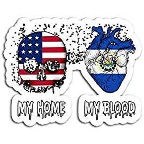 ملصق My Home Blood El Salvador - رسم ملصق - مقاوم للماء - مقصوص بالقالب مقاوم للبهتان in Kuwait