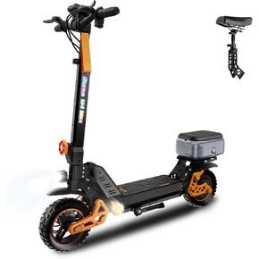 سكوتر كهربائي، محرك 1000/1600/3200/5600 واط، 28-39 ميل في الساعة، نطاق 31-44 ميل، بطارية 15.6/18.2/20.8 أمبير، نظام تعليق مزدوج وفرامل للبالغين مع مقعد وصندوق تخزين in Kuwait