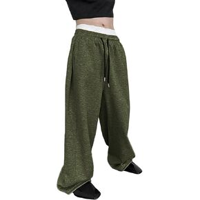 سراويل رياضية فضفاضة للرجال سراويل تقليدية مصنوعة من الصوف المريح لخريف وشتاء 2025 سراويل رياضية بأرجل واسعة ومفتوحة من الأسفل مع جيوب in Kuwait