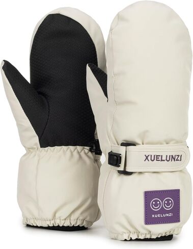 Kids Winter Ski Snow Gloves - Warm Waterproof Fleece Snowboard Mittens with Long Cuff for Boys Girls(for 9-14 Years) in Saudi Arabia