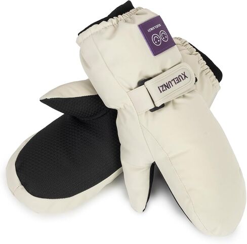 Kids Winter Ski Snow Gloves - Warm Waterproof Fleece Snowboard Mittens with Long Cuff for Boys Girls(for 9-14 Years) in Saudi Arabia