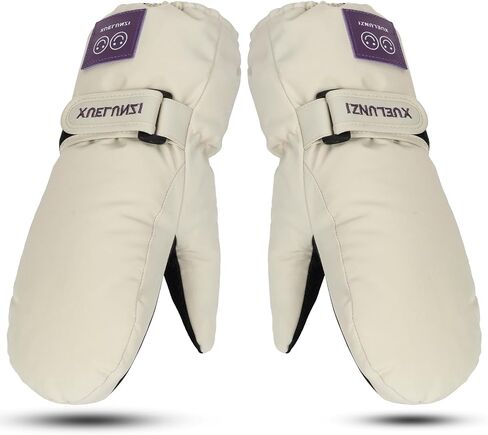Kids Winter Ski Snow Gloves - Warm Waterproof Fleece Snowboard Mittens with Long Cuff for Boys Girls(for 9-14 Years) in Saudi Arabia