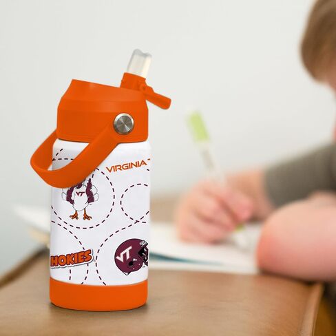 Logo Brands NCAA Mascot Stainless-Steel Kids Bottle -Soft Silicone Mouthpiece, Easy To Carry, Kid-Friendly Design- Great For School & On-The-Go in Saudi Arabia