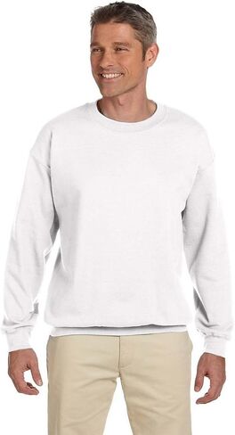 Fashion Gildan 18000 Adult Sweatshirt أبيض 4X-Large in Saudi Arabia
