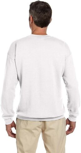 Fashion Gildan 18000 Adult Sweatshirt أبيض 4X-Large in Saudi Arabia
