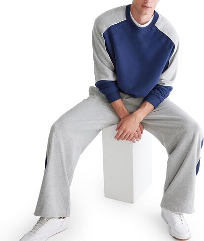 AEROPOSTALE Men's Piping Colorblock Crew Sweatshirt in Saudi Arabia