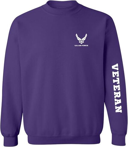 Zerogravitee قميص من النوع الثقيل Air Force Veteran ذو أكمام بيضاء وطبعة Crewneck in Saudi Arabia