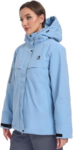 Women's Ski Jacket Waterproof Warm Winter Coat Hooded Windproof Snow Jacket for Hiking Snowboarding in Saudi Arabia