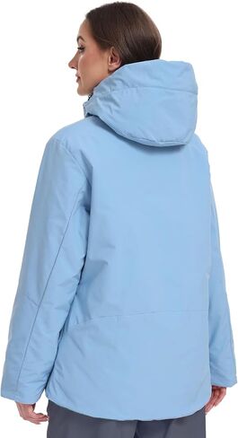 Women's Ski Jacket Waterproof Warm Winter Coat Hooded Windproof Snow Jacket for Hiking Snowboarding in Saudi Arabia