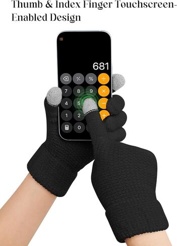 Winter Beanie Hat Scarf Gloves Set Warm Knit Fleece Touchscreen Gloves Neck Scarf Set Adult Winter Gift for Men Women in Saudi Arabia