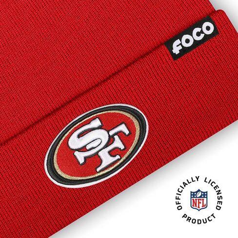 FOCO NFL unisex-adult Nfl Team Logo Adult Stretch Gloves With Basic Winter Knit Hat Beanie Set in Saudi Arabia