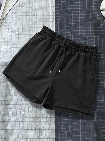 Men's Elastic Drawstring Waist Casual Workout Athletic Gym Shorts with Pockets in Saudi Arabia
