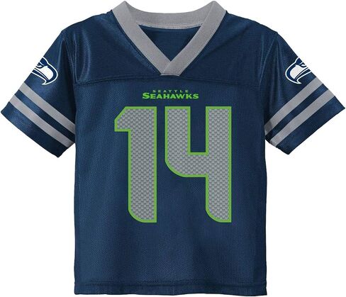 قميص Outerstuff DK Metcalf Seattle Seahawks رقم 14 للشباب 4-20 Navy Home Player in Saudi Arabia