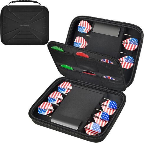 Boobowl Darts Case Holds 12 Darts – Hard Shell Shockproof Dart Storage Bag, Portable Carrying Organizer Box for Steel Tip & Soft Tip Dart, Ideal for Professionals & Beginners (Box Only) in Saudi Arabia