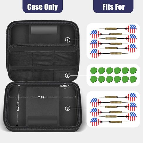 Boobowl Darts Case Holds 12 Darts – Hard Shell Shockproof Dart Storage Bag, Portable Carrying Organizer Box for Steel Tip & Soft Tip Dart, Ideal for Professionals & Beginners (Box Only) in Saudi Arabia