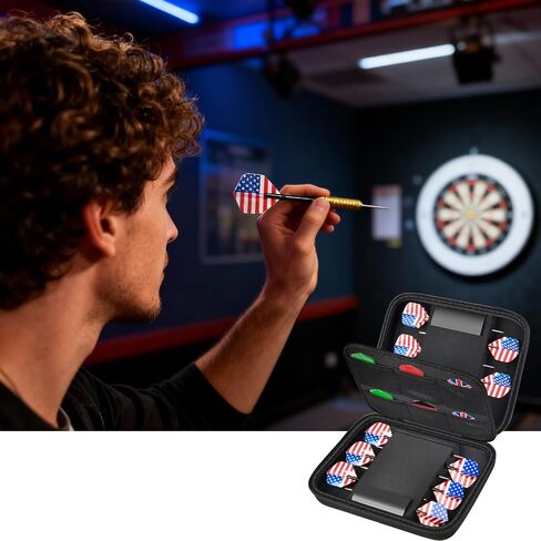 Boobowl Darts Case Holds 12 Darts – Hard Shell Shockproof Dart Storage Bag, Portable Carrying Organizer Box for Steel Tip & Soft Tip Dart, Ideal for Professionals & Beginners (Box Only) in Saudi Arabia