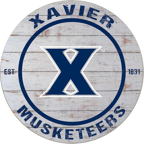 KH Sports Fan 20"x20" Classic Xavier Ohio Musketeers Weathered Circle Sign,1032100545 in Saudi Arabia