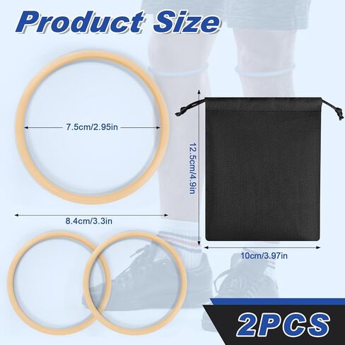 حزام رضفي من قطعتين لتخفيف آلام الركبة - حزام دعم وتر الرضفة مسامي وخفيف الوزن لكرة السلة والجري والمشي لمسافات طويلة لتحقيق الاستقرار في الركبة للرجال والنساء والأطفال (أبيض) in Kuwait