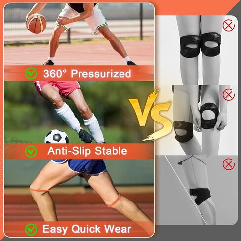2-Pack Patellar Strap for Knee Pain Relief-Breathable & Lightweight Patellar Tendon Support Strap for Basketball, Running, Hiking-Stabilizing Knee Brace for Men, Women & Kids(White) in Saudi Arabia