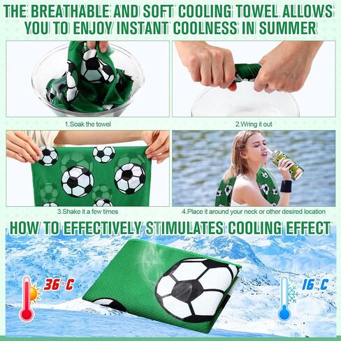 24 Pcs 16.9 Oz Football Plastic Cups Bulk Football Cooling Towel Set Include 12 Footballs Theme Cups with Straw and Lid 12 Footballs Ice Towel for Sport Party Favors Team Gifts in Saudi Arabia