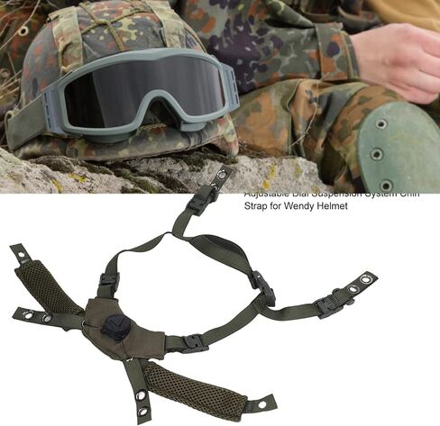 Helmet Dial Suspension System Chin Strap, Tactical Airsoft Helmet Chin Strap, Hunting Advanced Fast Helmet Replacement Accessory for Outdoor in Saudi Arabia
