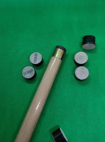 Sensei Extreme Billiard cue tip Premium cue tip for Pool Carom Russian Pyramid Snooker Billiard Warranty from 1 Month Made from Full Grain Leather 14 mm Professional Hard Billiard cue tip in Saudi Arabia