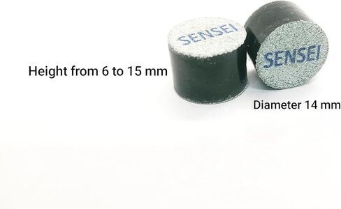 Sensei Extreme Billiard cue tip Premium cue tip for Pool Carom Russian Pyramid Snooker Billiard Warranty from 1 Month Made from Full Grain Leather 14 mm Professional Hard Billiard cue tip in Saudi Arabia