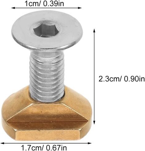 1 Set Brass T-Nuts with Screws M8: Surfboard Hydrofoil Tracks T-Nuts - Hydrofoil Mounting Accessories for SUP Foil Wing Foil Boards in Saudi Arabia