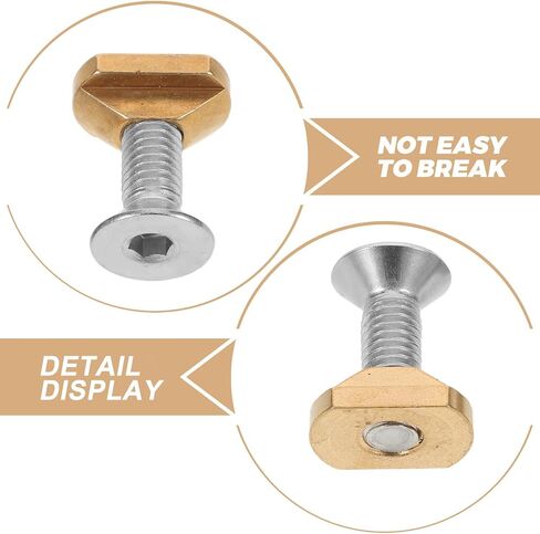 1 Set Brass T-Nuts with Screws M8: Surfboard Hydrofoil Tracks T-Nuts - Hydrofoil Mounting Accessories for SUP Foil Wing Foil Boards in Saudi Arabia