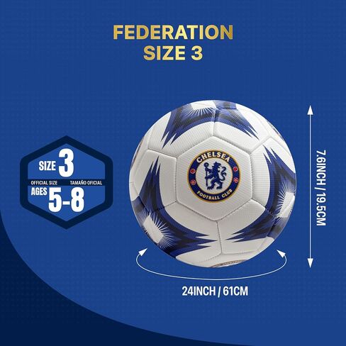Icon Sports Official Chelsea FC Soccer Ball - CHL154BLT White Size 3 in Saudi Arabia