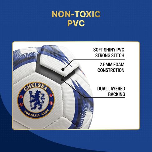 Icon Sports Official Chelsea FC Soccer Ball - CHL154BLT White Size 3 in Saudi Arabia