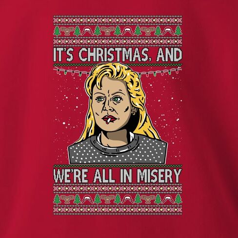 Wild Bobby It's Christmas and We're All In Misery Funny Xmas Movie Ugly Christmas Sweater Crewneck Sweatshirt in Saudi Arabia