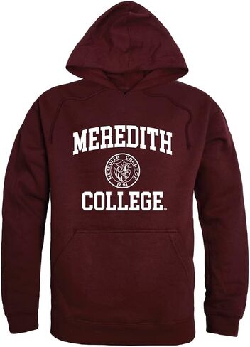 W Republic Meredith College Avenging Angels Seal Fleece Hoodie Sweatshirts - Maroon, X-Large in Saudi Arabia