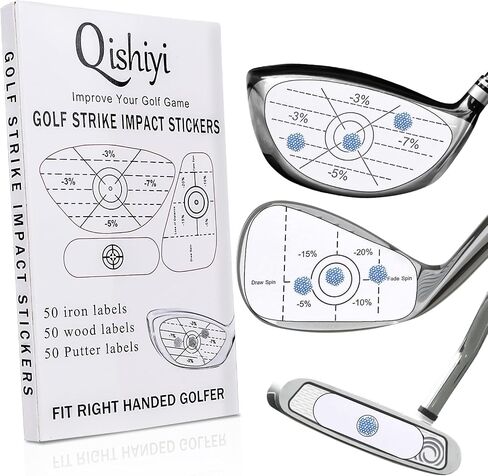 Golf Impact Tape Labels,Self-Teaching Sweet Spot and Consistency Analysis.for Irons Woods and Putters of Stickers,Improve Golf Swing Accuracy and Distance in Kuwait