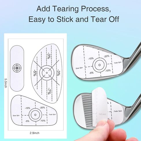 Golf Impact Tape Labels,Self-Teaching Sweet Spot and Consistency Analysis.for Irons Woods and Putters of Stickers,Improve Golf Swing Accuracy and Distance in Kuwait