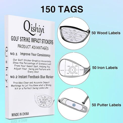Golf Impact Tape Labels,Self-Teaching Sweet Spot and Consistency Analysis.for Irons Woods and Putters of Stickers,Improve Golf Swing Accuracy and Distance in Kuwait
