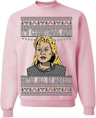 Wild Bobby It's Christmas and We're All In Misery Funny Xmas Movie Ugly Christmas Sweater Crewneck Sweatshirt in Saudi Arabia