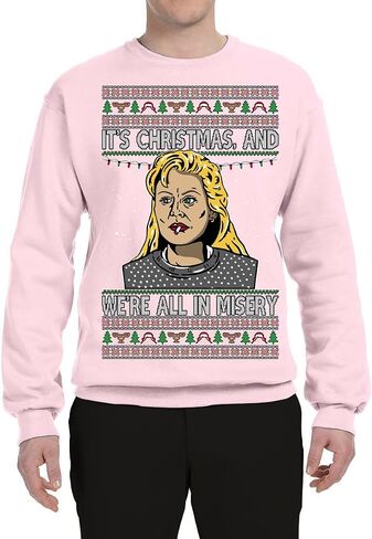 Wild Bobby It's Christmas and We're All In Misery Funny Xmas Movie Ugly Christmas Sweater Crewneck Sweatshirt in Saudi Arabia