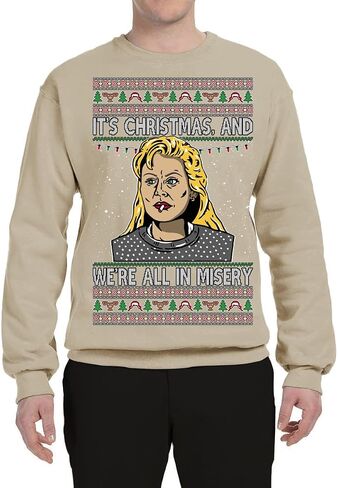 Wild Bobby It's Christmas and We're All In Misery Funny Xmas Movie Ugly Christmas Sweater Crewneck Sweatshirt in Saudi Arabia