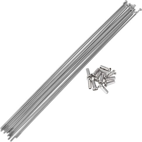 12 مجموعة 14G المتحدث دراجة 257mm المتحدث عجلة الدراجة 304 الفولاذ المقاوم للصدأ الفضة لهجة in Saudi Arabia