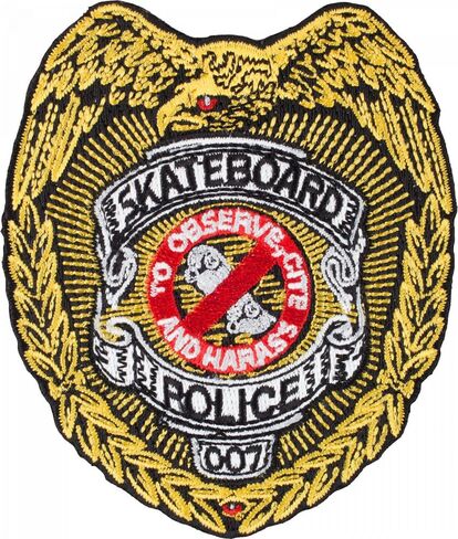 Powell Peralta Skate Police Skateboard Patch - 8.5cm high approx. skate board old school New Iron/Sew On in Saudi Arabia