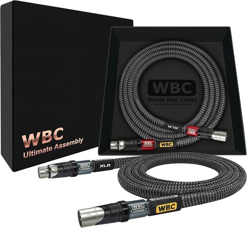 WORLDS BEST CABLES 3 Foot Ultimate – 18 AWG - Ultra-Pure OFC –Ultra-Low-Capacitance (8.5pF/ft)- Premium Audiophile XLR Cable Pair with Silver-Plated Custom Amphenol XLR Plugs & Carbon Tweed Jacket in Saudi Arabia
