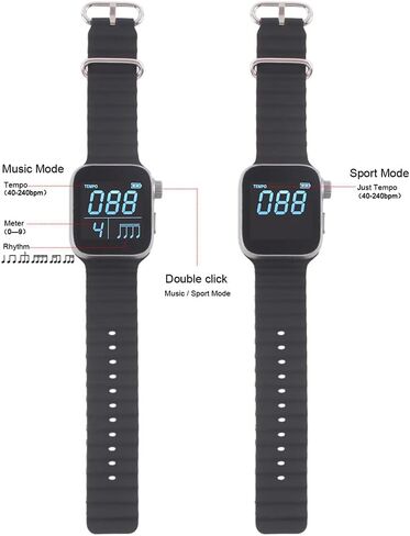40-240 Smart Instruments Counting Watch for Running, Wearable Vibrating Metronome Wrist Watch Music Instruments in Saudi Arabia