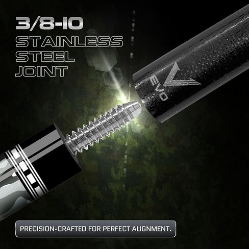 إصدار EVO CAMO Combo Maxbing - عصا حمام السباحة من الألياف الزجاجية، وصلة 3/8 * 10 دبابيس، طرف 12.5 مم، غلاف جلدي من الألياف الدقيقة، امتداد 6 بوصات، طرف الوقت، وقفاز، وطباشير. in Saudi Arabia