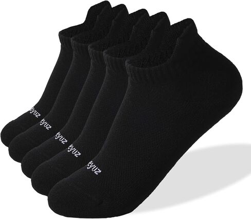 94% Cotton Cushioned Ankle Running Socks 5 Pairs Low Cut Athletic Socks with Tab for Women and Men in Saudi Arabia