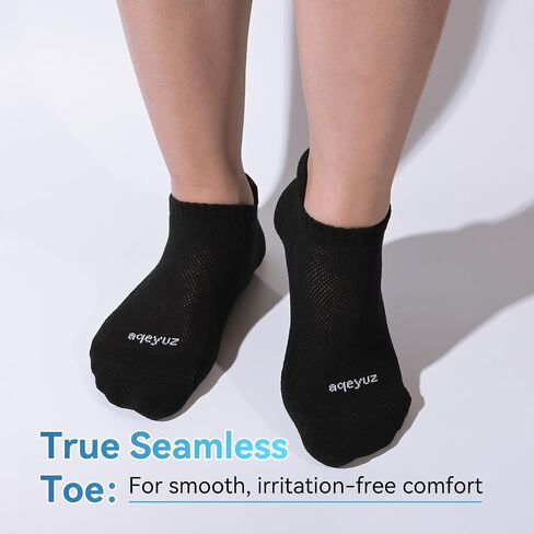 94% Cotton Cushioned Ankle Running Socks 5 Pairs Low Cut Athletic Socks with Tab for Women and Men in Saudi Arabia