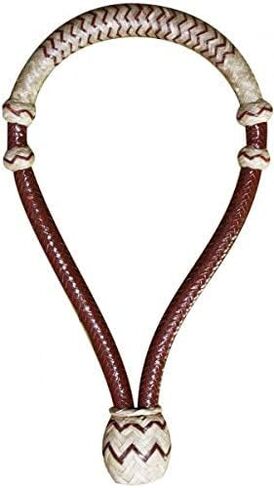 Showman 5/8" Natural/Burgundy Rawhide Core Bosal in Saudi Arabia